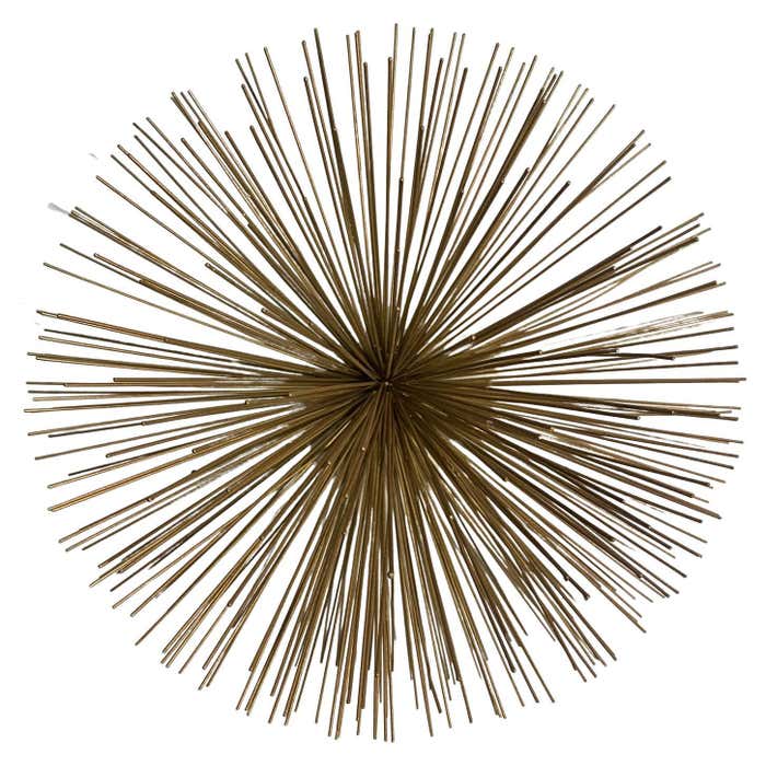 Gild Starbust Wall Sculpture in Brass by Curtis Jere