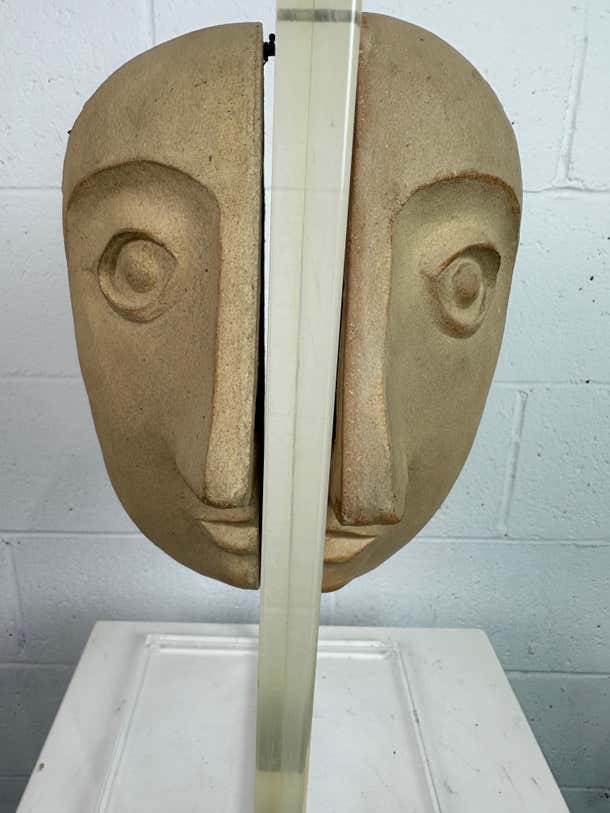 Split-Head with Numbers by David Gil for Bennington Potters