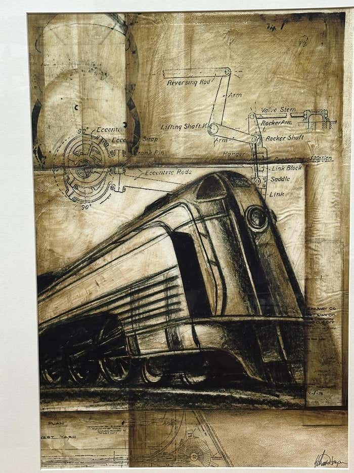 "Train of Tomorrow" Sepia Lithograph