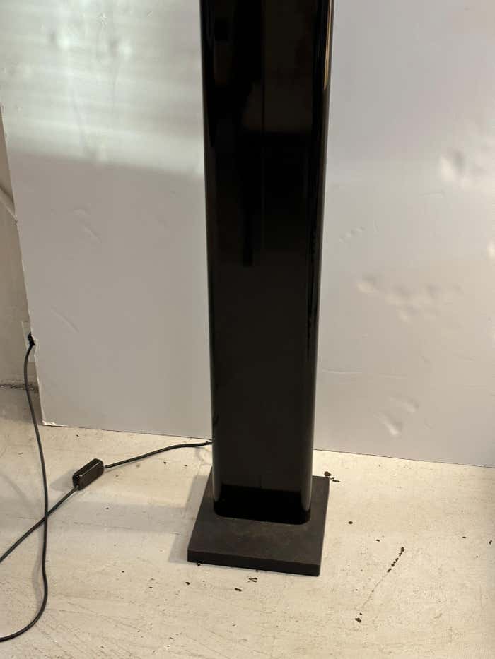 Italian Black Floor Tube Lamp by Gianfranco Frattini Galerie