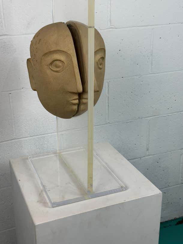 Split-Head with Numbers by David Gil for Bennington Potters