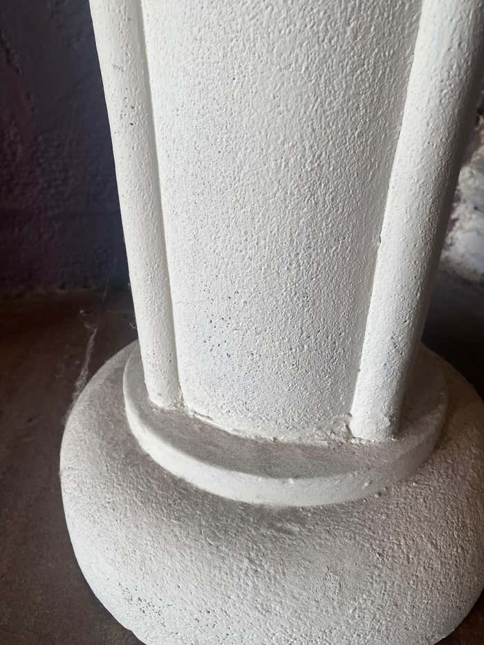 Contemporary White Plater Pedestal in Greek Revival Style by Charles Fultz