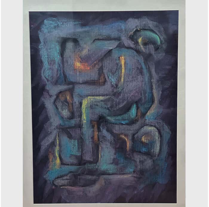 Cubist Enigmatic Acrylic Painting