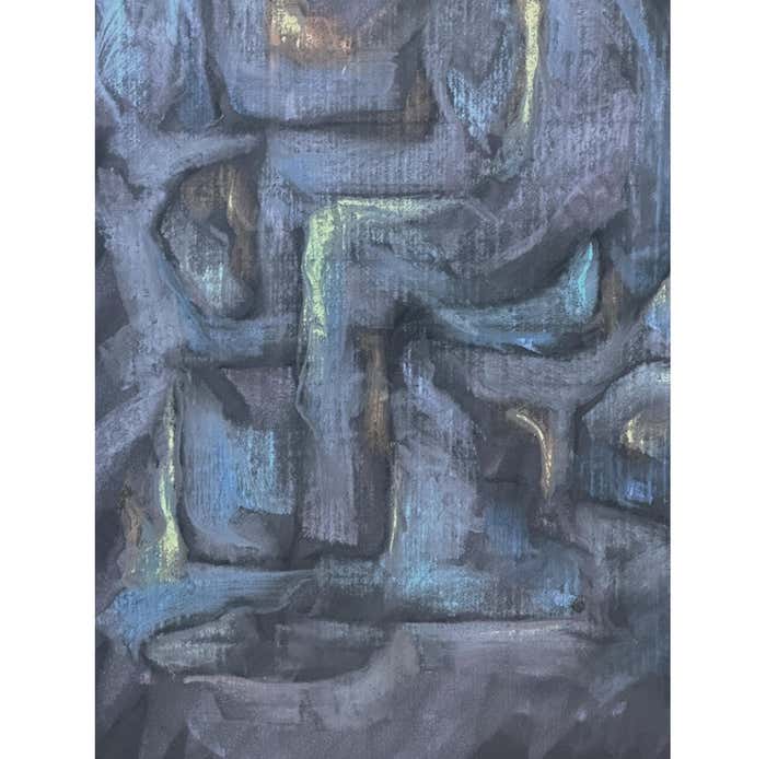 Cubist Enigmatic Acrylic Painting