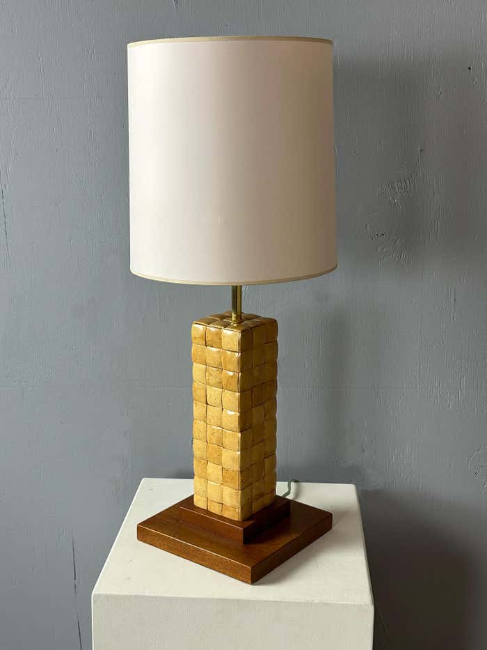 "Basket Weave" Table Lamp Attr. to Paul Laszlo