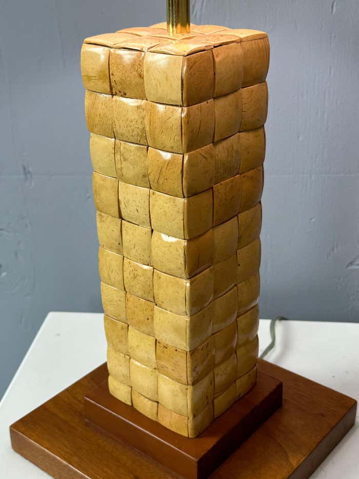 "Basket Weave" Table Lamp Attr. to Paul Laszlo