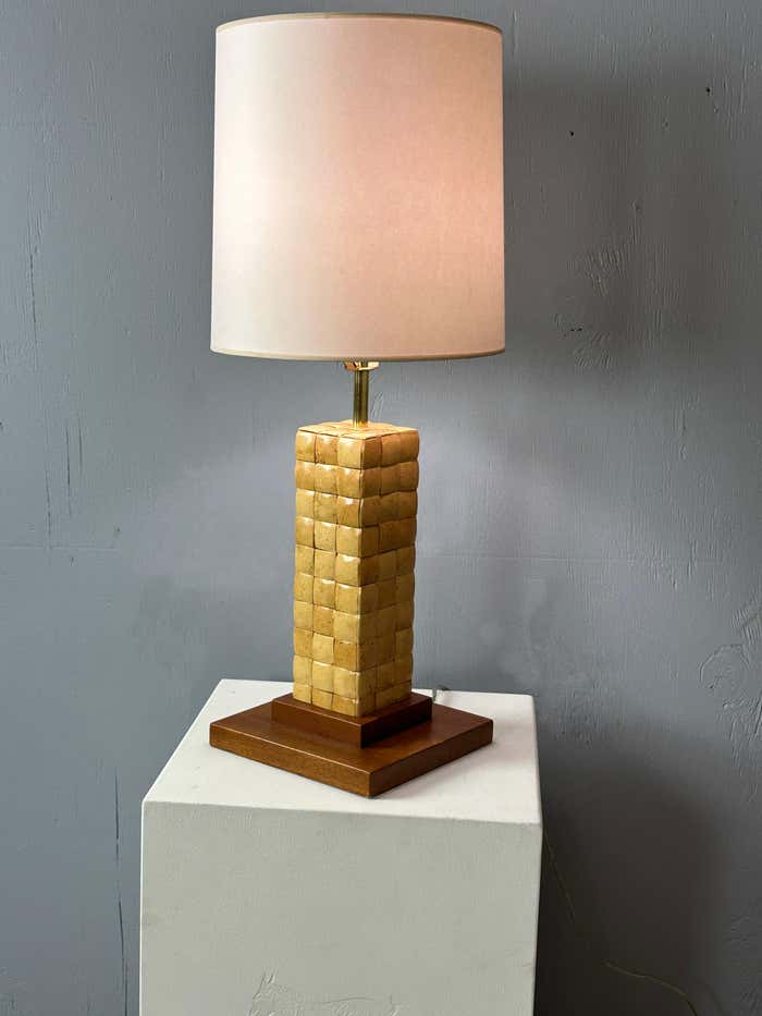 "Basket Weave" Table Lamp Attr. to Paul Laszlo