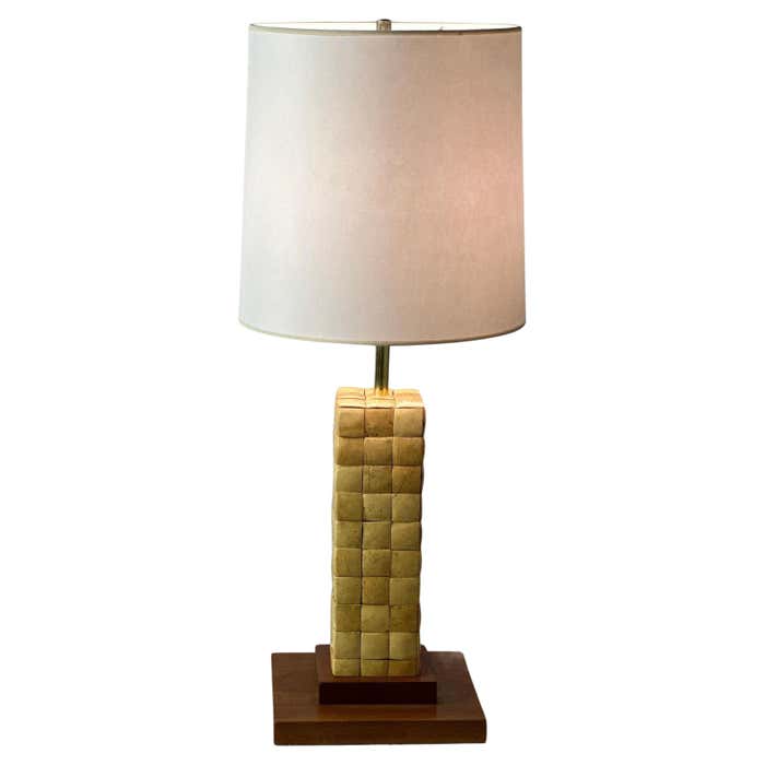 "Basket Weave" Table Lamp Attr. to Paul Laszlo