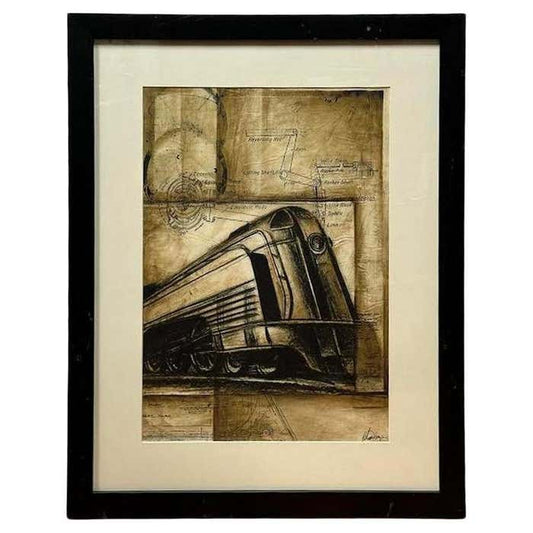 "Train of Tomorrow" Sepia Lithograph