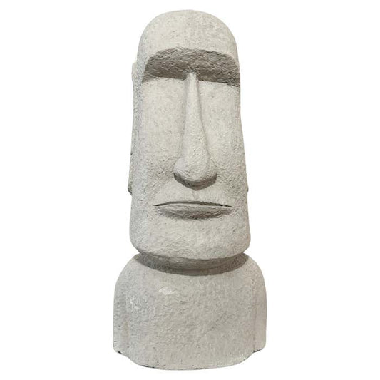 Plaster Head Primitive Sculpture in the style of Easter Island Moai Sculpture