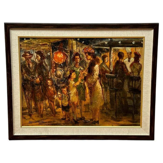 "Family at the Fairground" by Painter Edgar Kiechle