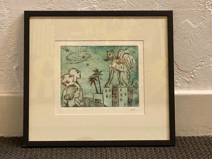 Green Sphinx Etching by John Marx