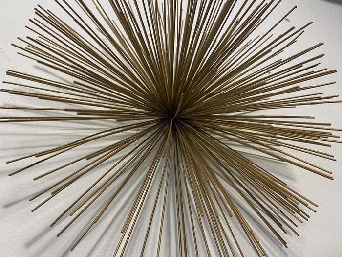 Gild Starbust Wall Sculpture in Brass by Curtis Jere