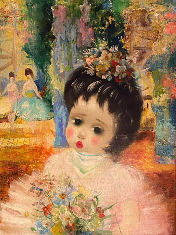 "Porcelain Doll in a Ballet Dream", Painting by Santini Poncini