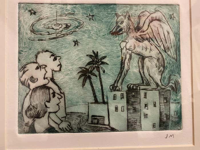 Green Sphinx Etching by John Marx