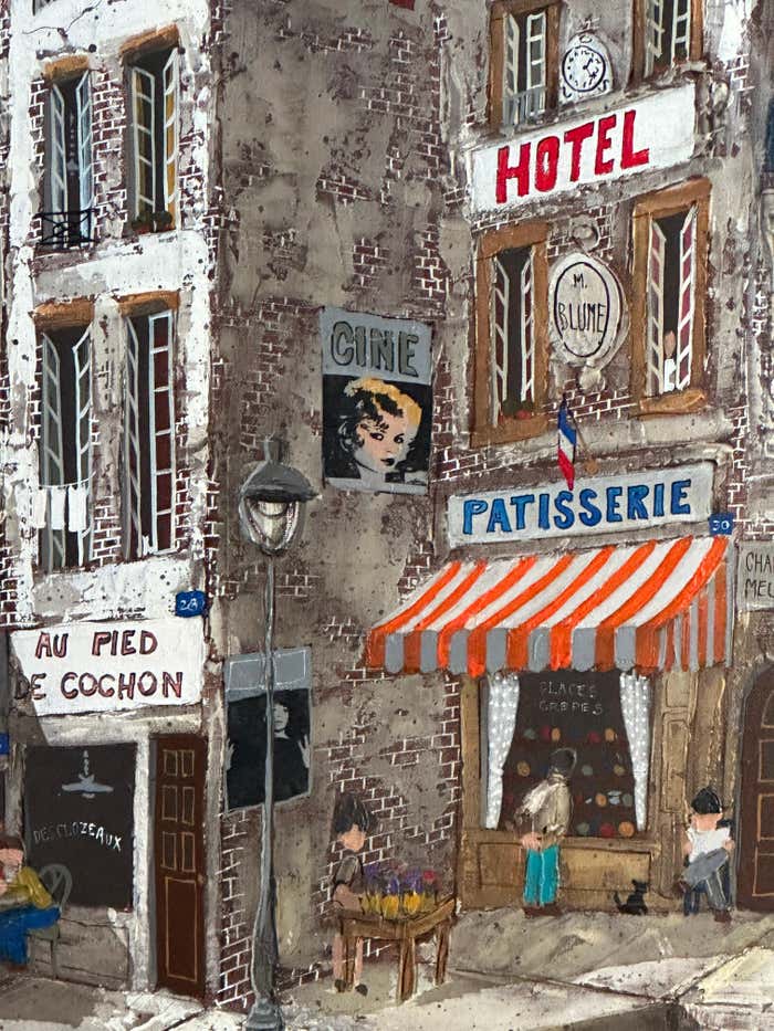 "Parisian Street", Cityscape Oil on Canvas by Robert Farrington