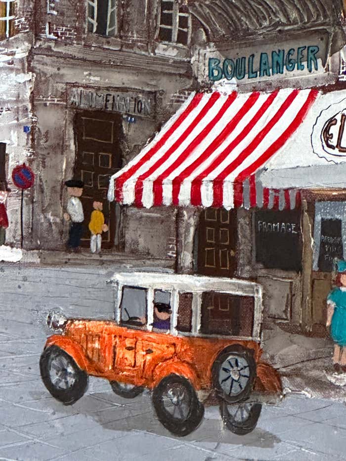 "Parisian Street", Cityscape Oil on Canvas by Robert Farrington