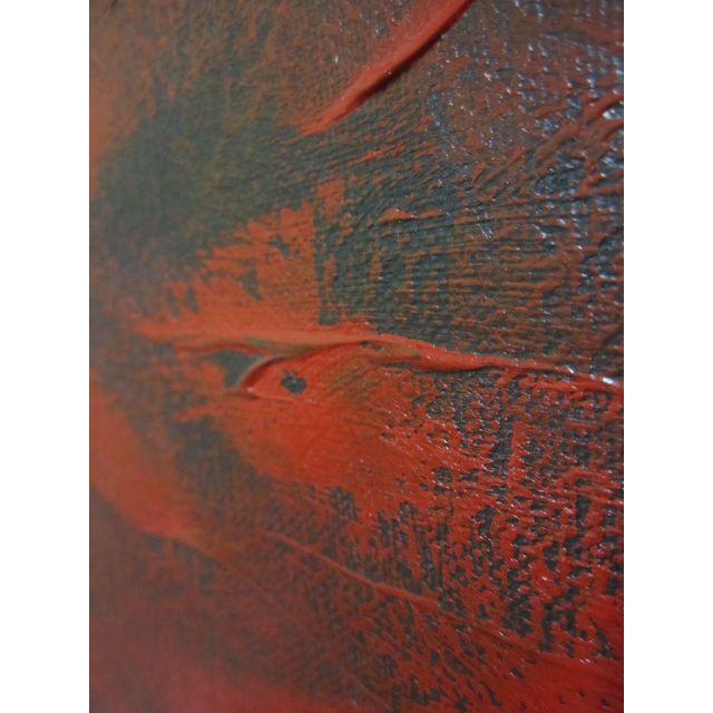 Feathery Red Abstract Painting